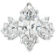 Bague de fiançailles en diamant cultivé en laboratoire de 7,08 ct en or blanc 14KT