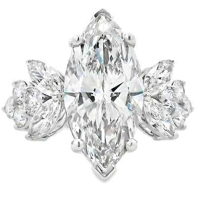 7.08ct Lab Grown Diamond Engagement Ring in 14KT White Gold