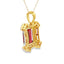 1.87ct Garnet and Diamond Pendant in 10KT Yellow Gold