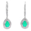 Chalcedony Diamond Dangle Earrings in 10KT White Gold