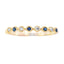 Sapphire Diamond Stackable Band Set in 14KT Yellow Gold