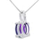 Amethyst Diamond Pendant in 10KT White Gold