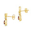 .62ct Garnet Diamond Dangle Earrings in 10KT Yellow Gold