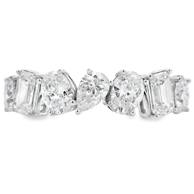 Bague de mariage en diamant cultivé en laboratoire en or blanc 14KT