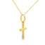 Colgante de Cruz de Diamante de 0.05ct en Oro Amarillo de 14KT