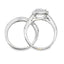 Bague de fiançailles en zircon cubique véritable en argent sterling