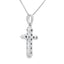.23ct Pendentif Croix en Diamant en Or Blanc 14KT
