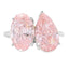 Bague en diamant lab grown de 5,50 ct en or blanc 14KT
