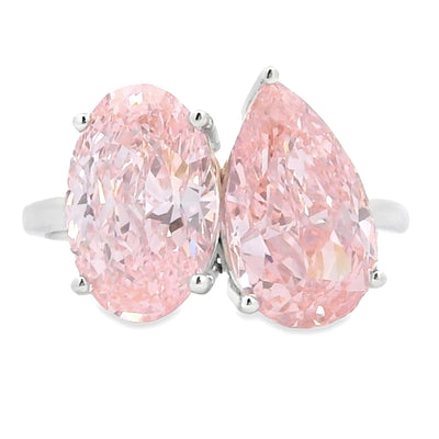 Bague en diamant lab grown de 5,50 ct en or blanc 14KT
