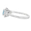 Anillo de Diamante de .45ct de Aguamarina en Oro Blanco de 10KT