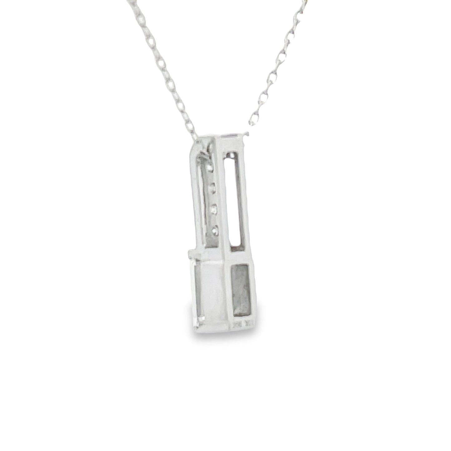 .06ct Zircon Diamond Pendant in 10KT White Gold