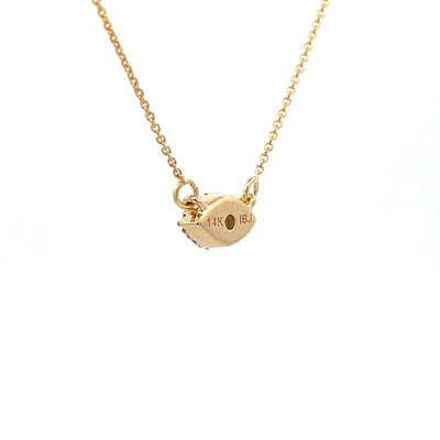 .12ct Emerald & Diamond Pendant in 14KT Yellow Gold