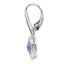 Boucles d'oreilles pendantes en améthyste et diamant de 0,98 ct en or blanc 10KT