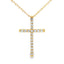 Pendentif Croix en Diamant de 0,11 ct en Or Jaune 14KT