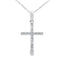 Pendentif Croix en Diamant de 0,11 ct en Or Blanc 14KT