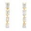 Boucles d'oreilles pendantes en diamant cultivé en laboratoire en or jaune 14KT