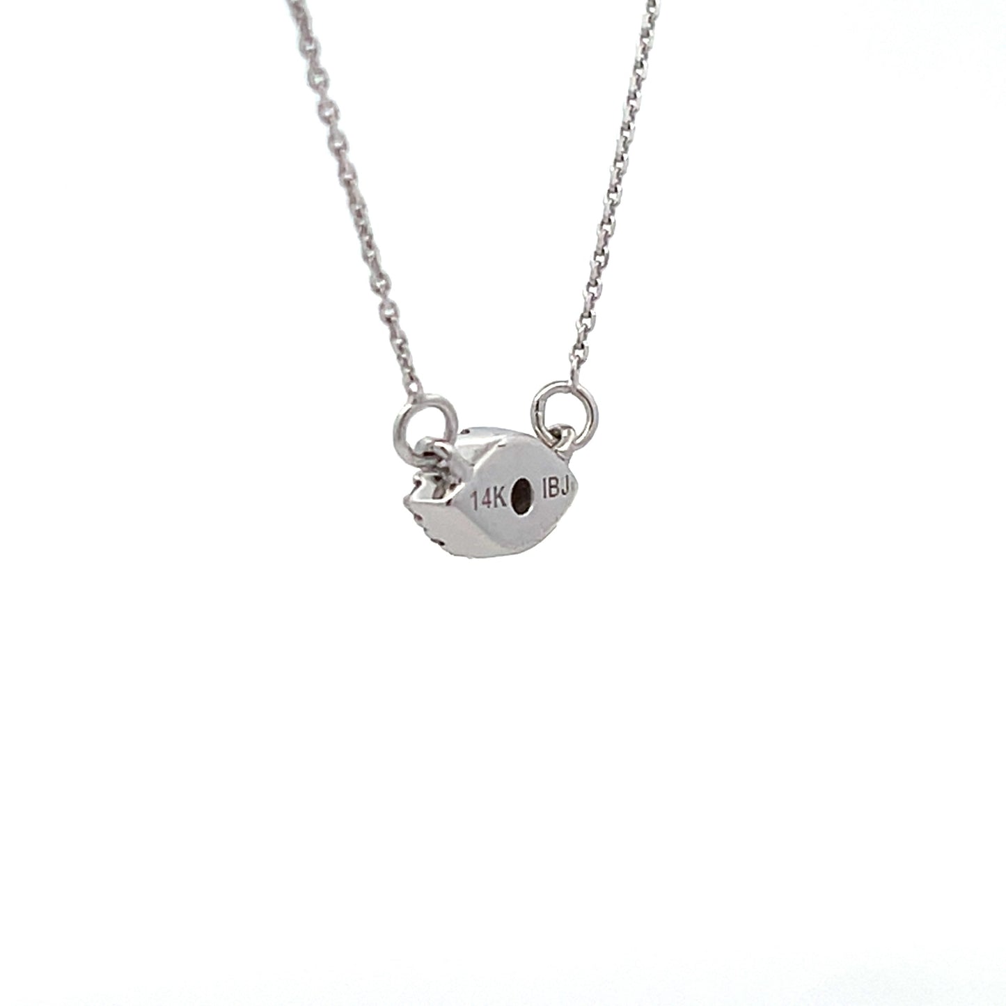 .14ct Sapphire Diamond Pendant in 14KT White Gold