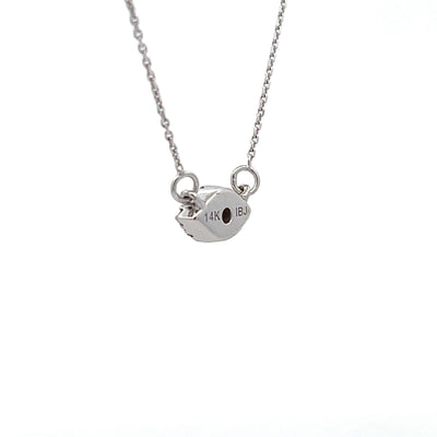 .14ct Sapphire Diamond Pendant in 14KT White Gold