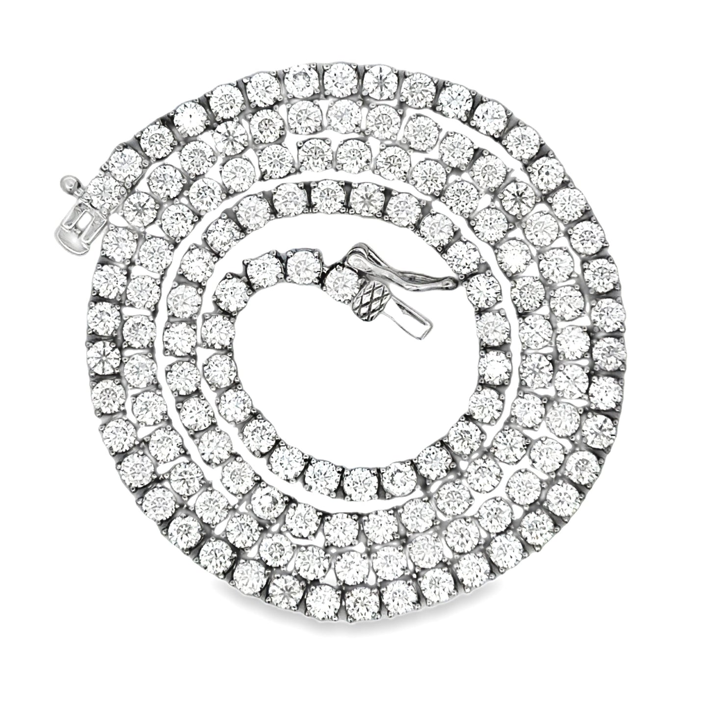 Collar de Tenis de Moissanita Natural de 12.39ct en Plata Esterlina