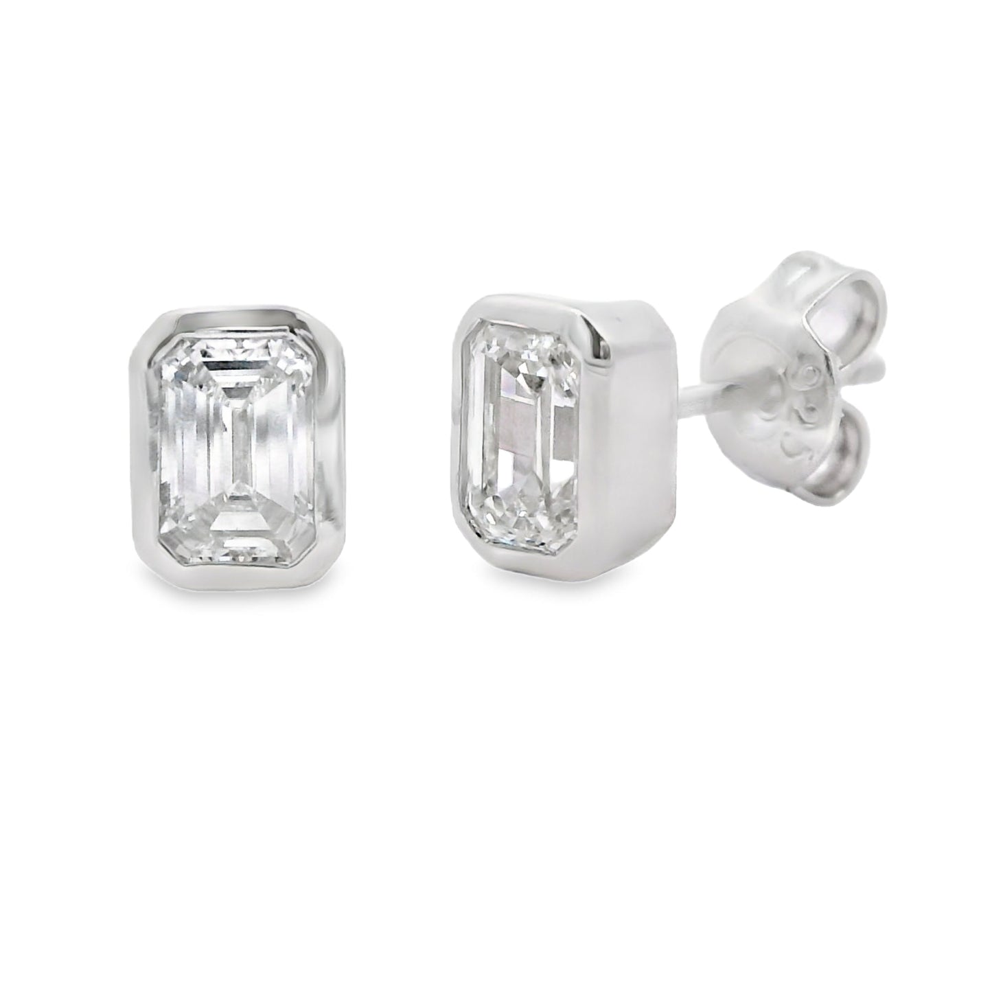 1.00ct Lab Grown Diamond Stud Earrings in Sterling Silver