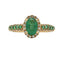 Natural 1.32ct Emerald and Diamond Ring in 14KT Yellow Gold