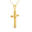 Pendentif Croix en Diamant de 0,12 ct en Or Jaune 14KT