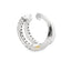 Arete de oreja de diamante natural de 0.25 ct en oro blanco de 14KT