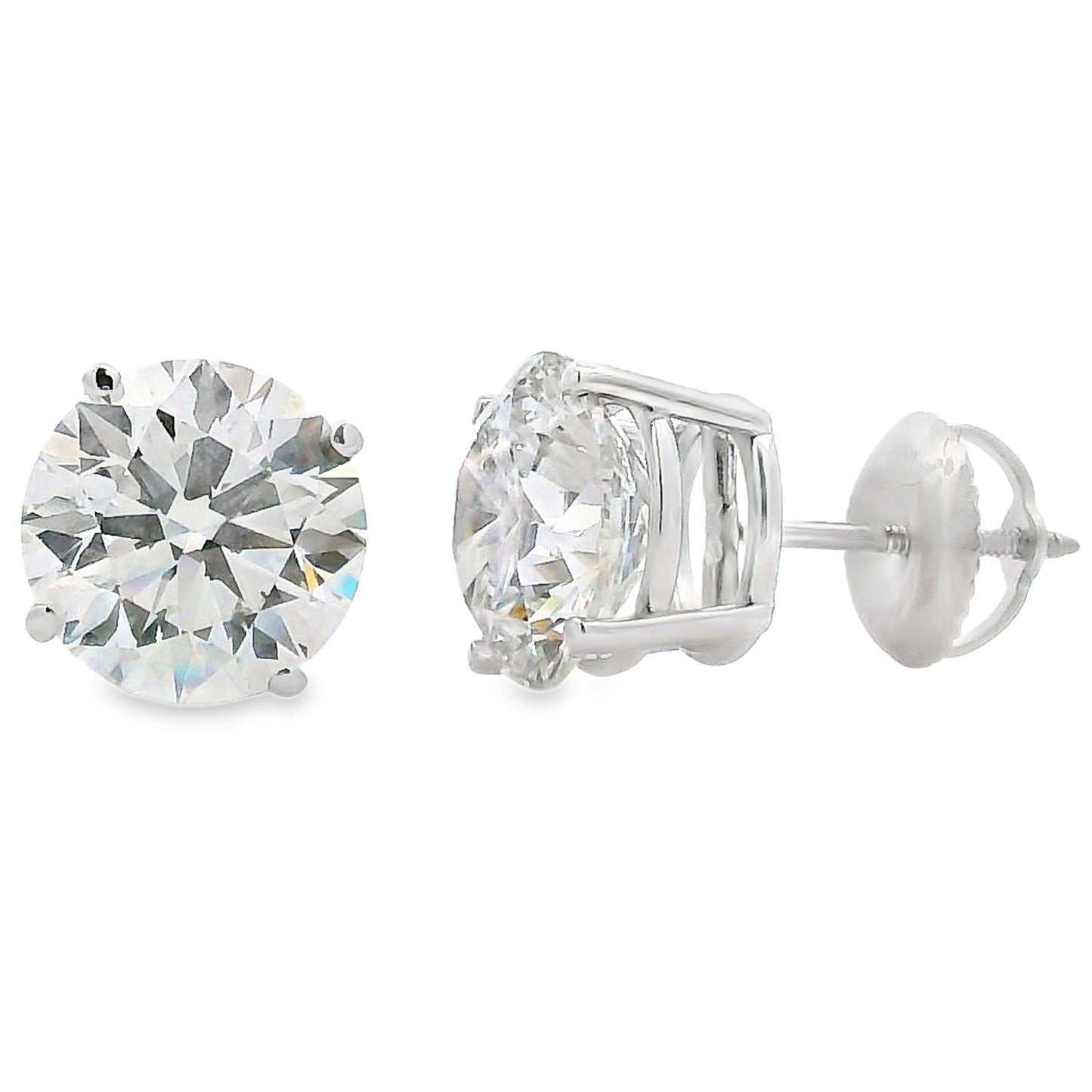 4.40ct Lab Grown Diamond Stud Earrings in 14KT White Gold