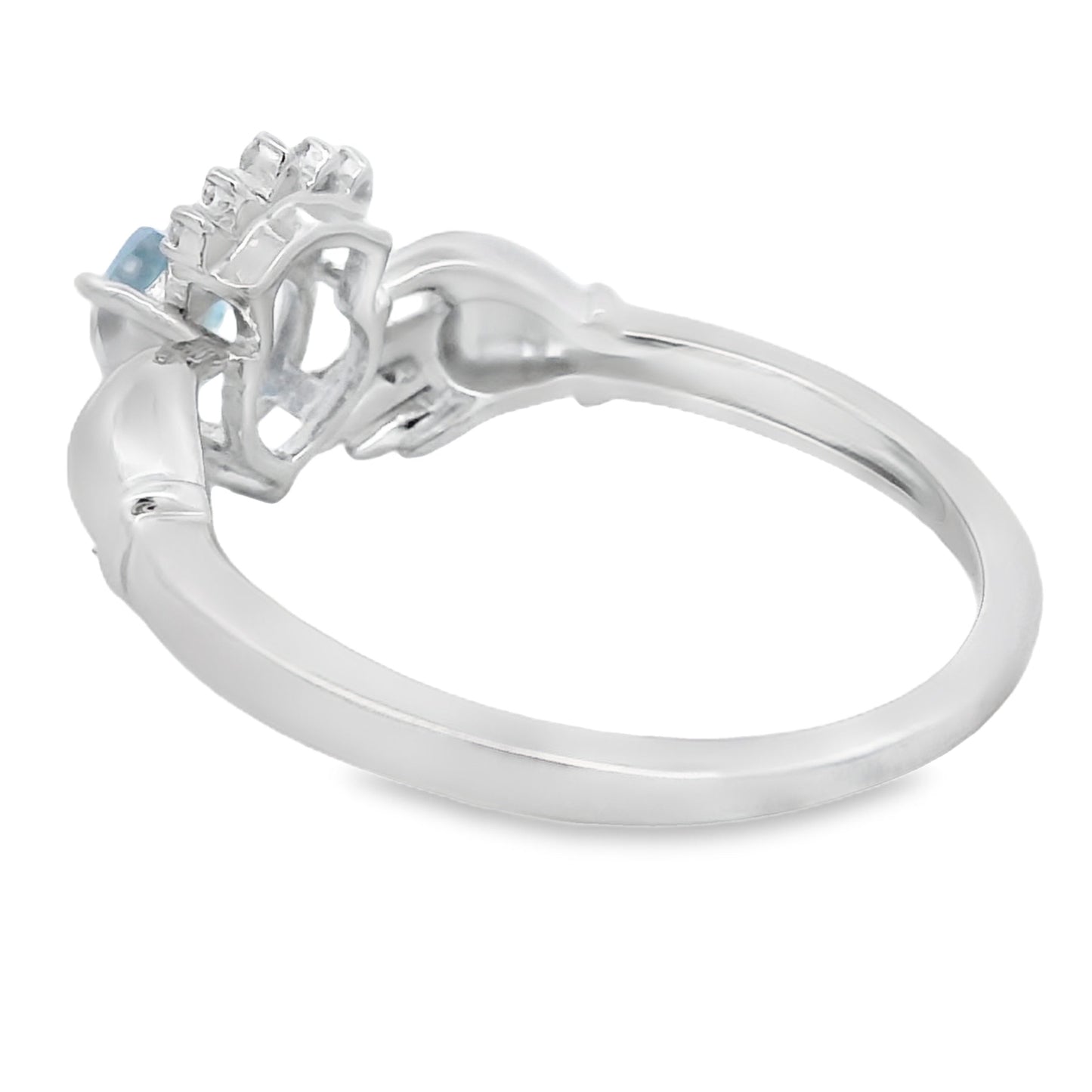 Elegant Natural Blue Topaz Ring in Sterling Silver