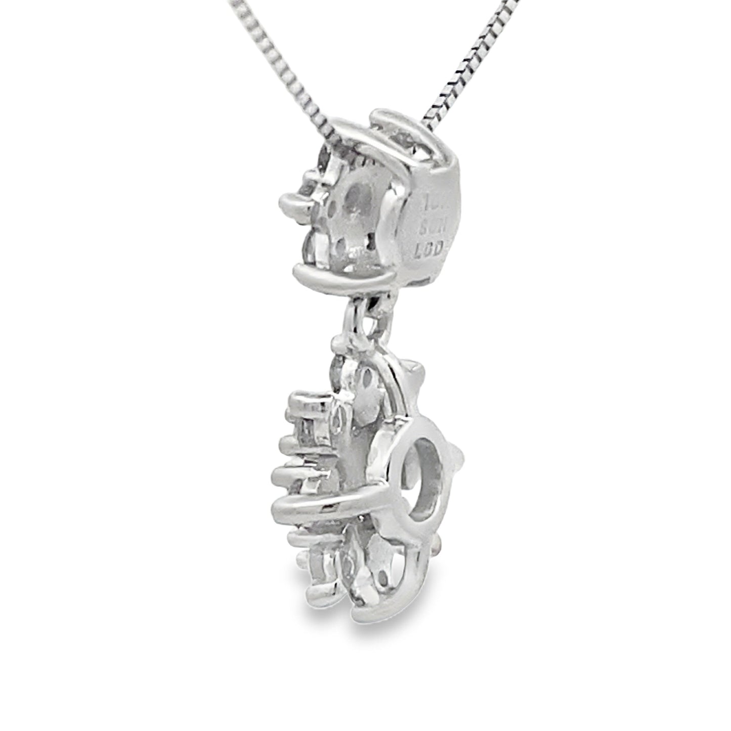 Colgante de Diamante Creado en Laboratorio Elegante en Oro Blanco de 10KT