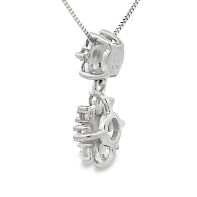 Elegant Lab Grown Diamond Pendant in 10KT White Gold