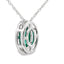 .46ct Colgante de Esmeralda y Diamante en Oro Blanco de 10KT