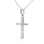 .13ct Diamond Cross Pendant in 14KT White Gold