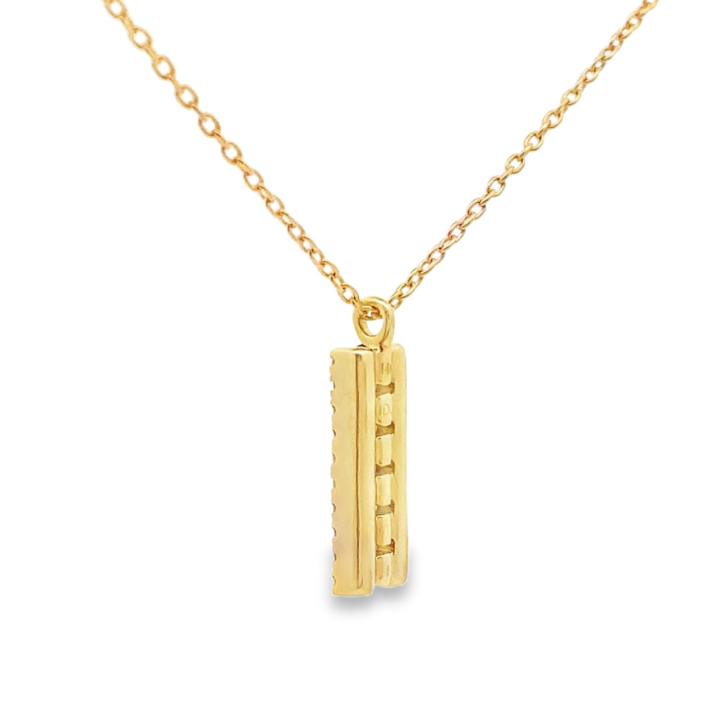 Sapphire Diamond Fashion Pendant in 14KT Yellow Gold