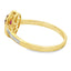 Genuine .56ct Garnet Diamond Ring in 10KT Yellow Gold