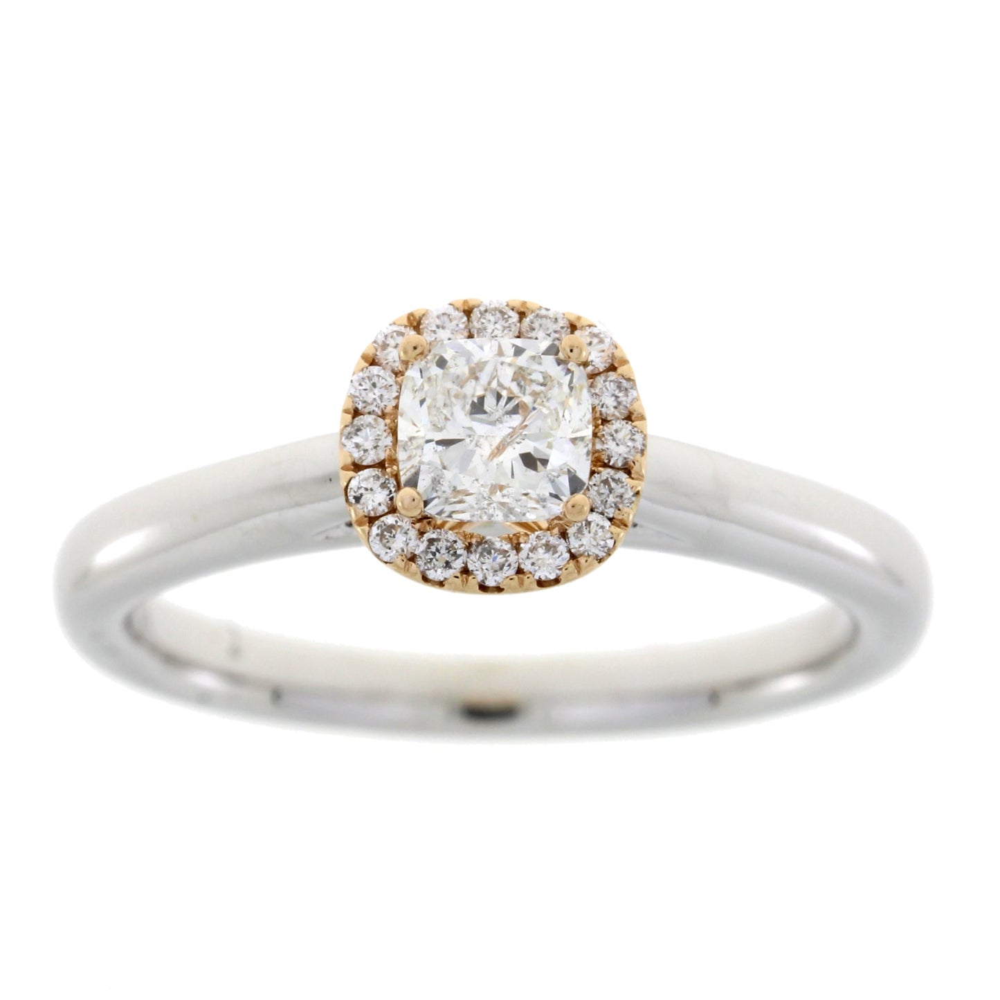 Genuine .62ct Diamond Engagement Ring in 14KT Two-Tone Gold