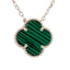 Natural Malachite Fashion Pendant in Sterling Silver