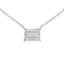 Pendentif en diamant cultivé en laboratoire de 1,00 ct en argent sterling