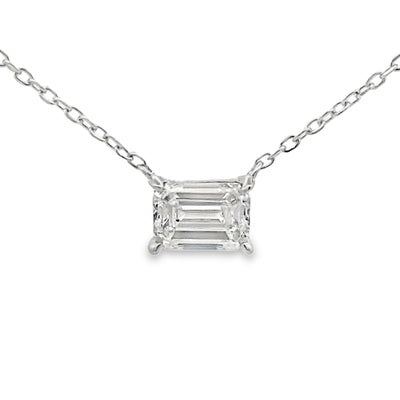 1.00ct Lab Grown Diamond Pendant in Sterling Silver