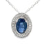 .59ct Sapphire and Diamond Pendant in 10KT White Gold
