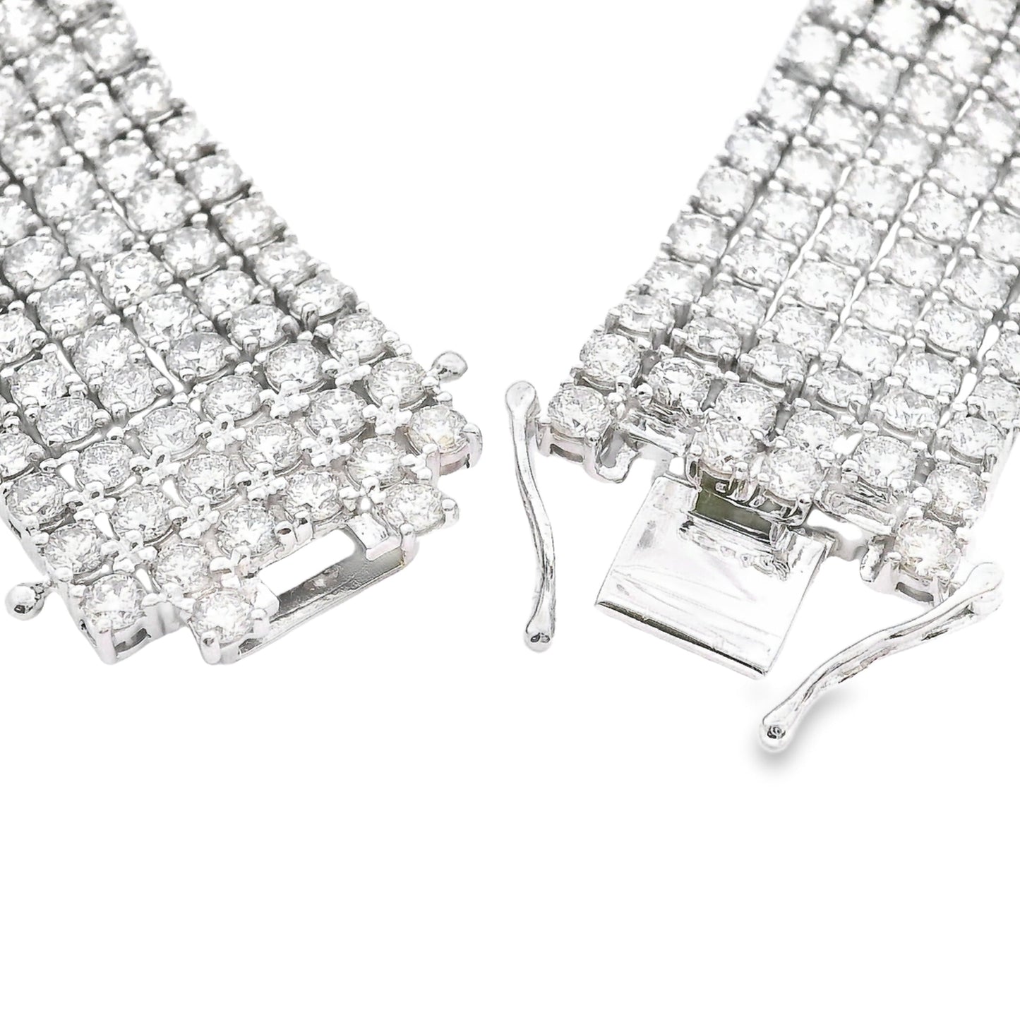 Genuine 20.00ct Diamond Tennis Bracelet in 14KT White Gold