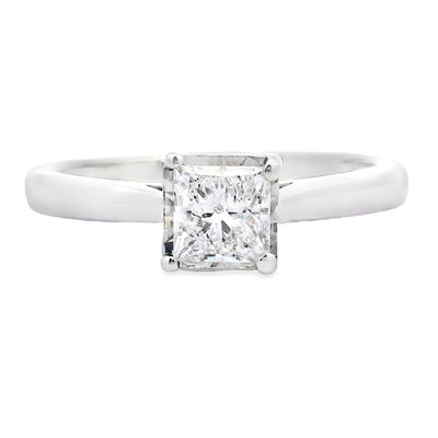 Diamant de laboratoire naturel de 0,50 ct en or blanc 10KT