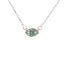 .12ct Pendentif Émeraude et Diamant en Or Blanc 14KT
