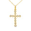 Pendentif Croix en Diamant de 0,09 ct en Or Jaune 14KT