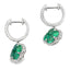 1.93ct Emerald Zircon Dangle Earrings in Sterling Silver