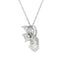Pendentif en Diamant de Laboratoire Élégant en Or Blanc 14KT