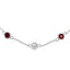 Pulsera de Rubí y Diamante en Oro Blanco de 14KT