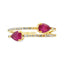 Natural .62ct Ruby and Diamond Ring in 14KT Yellow Gold