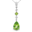 2.35ct Peridot and Diamond Pendant in 10KT White Gold
