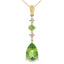 Peridot and Diamond Pendant in 10KT Yellow Gold